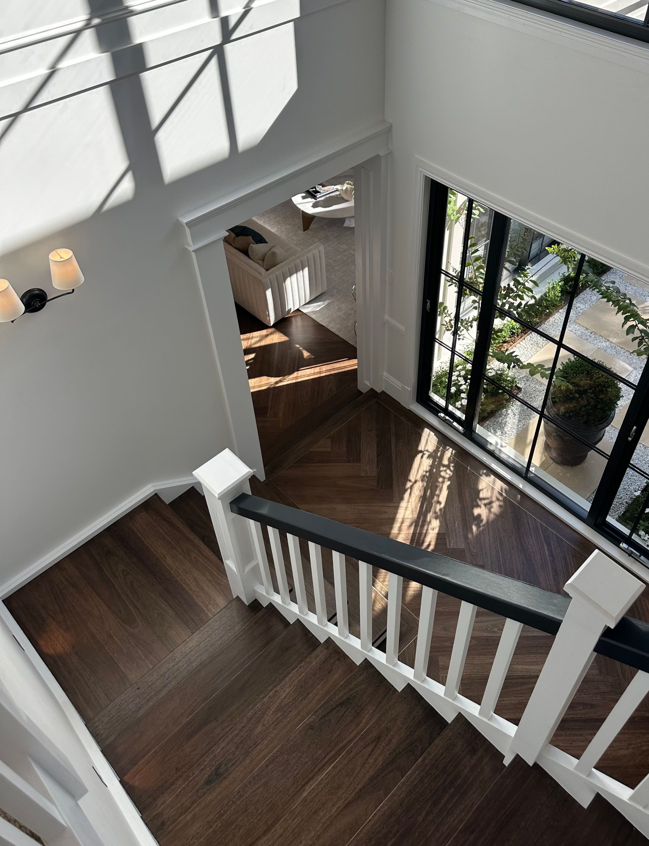 Modern Sydney harbourside home with eucalyptus trees and pool